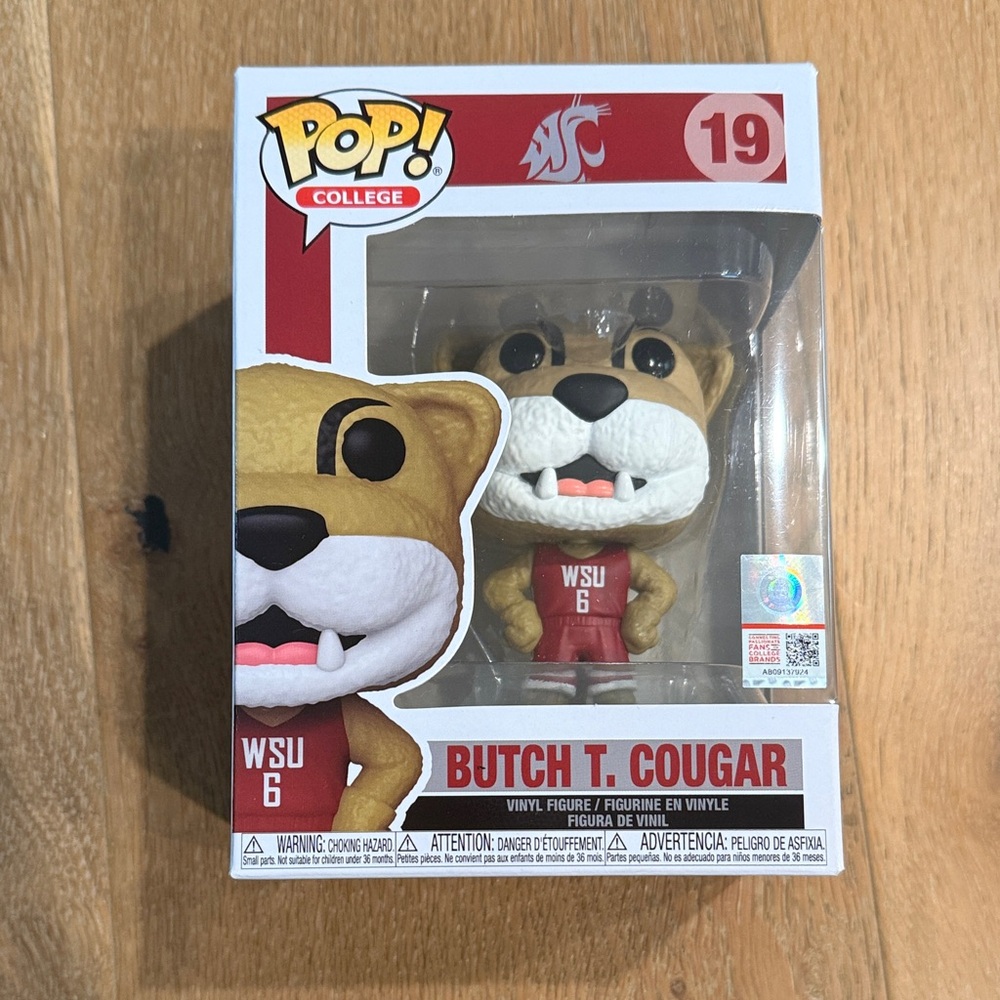 Funko Pop College 19 WSU Butch T. Cougar